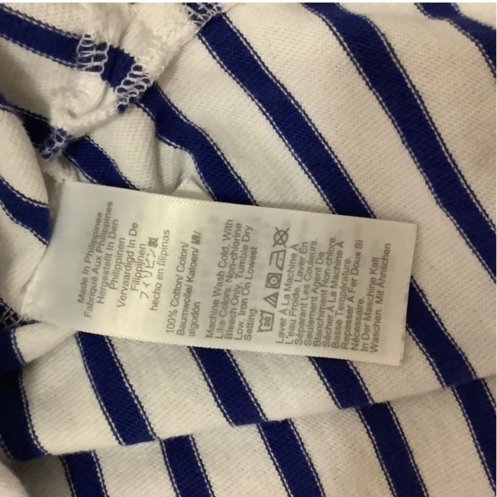 J. CREW Pullover Hoodie Women's XXS Striped Cotton Navy Blue With Pocket, CB71 - Picture 4 of 8
